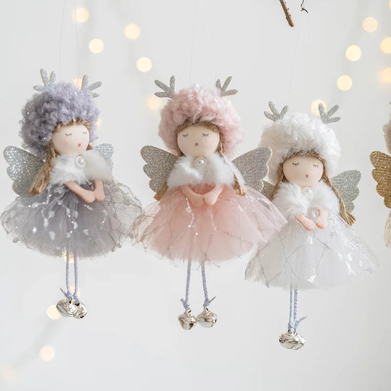 "Christmas Angel Doll Ornaments – Elegant Tree Pendants for 2024 Holiday Decor & New Year Gifts!"