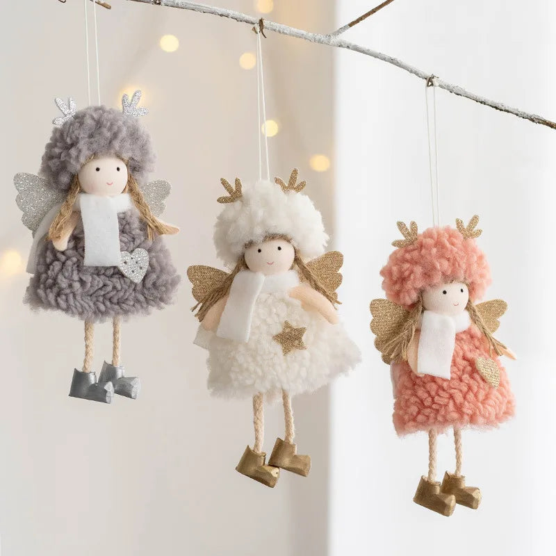 "Christmas Angel Doll Ornaments – Elegant Tree Pendants for 2024 Holiday Decor & New Year Gifts!"