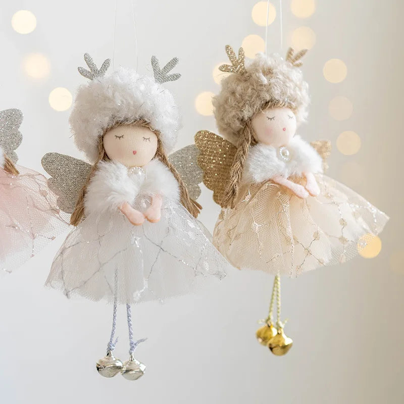 "Christmas Angel Doll Ornaments – Elegant Tree Pendants for 2024 Holiday Decor & New Year Gifts!"