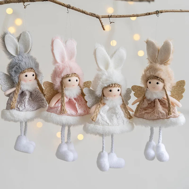 "Christmas Angel Doll Ornaments – Elegant Tree Pendants for 2024 Holiday Decor & New Year Gifts!"