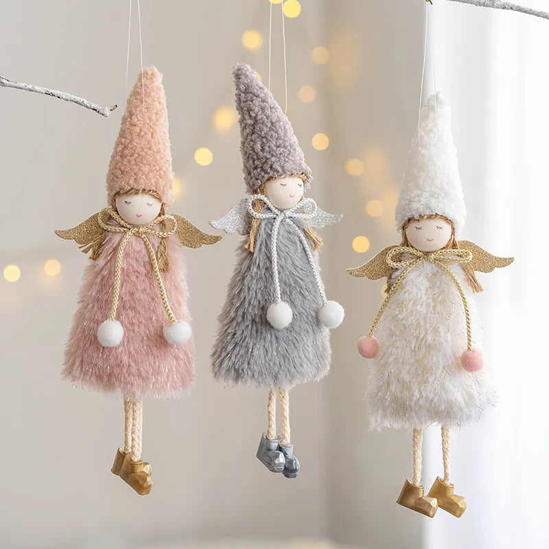 "Christmas Angel Doll Ornaments – Elegant Tree Pendants for 2024 Holiday Decor & New Year Gifts!"