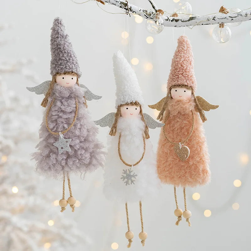 "Christmas Angel Doll Ornaments – Elegant Tree Pendants for 2024 Holiday Decor & New Year Gifts!"