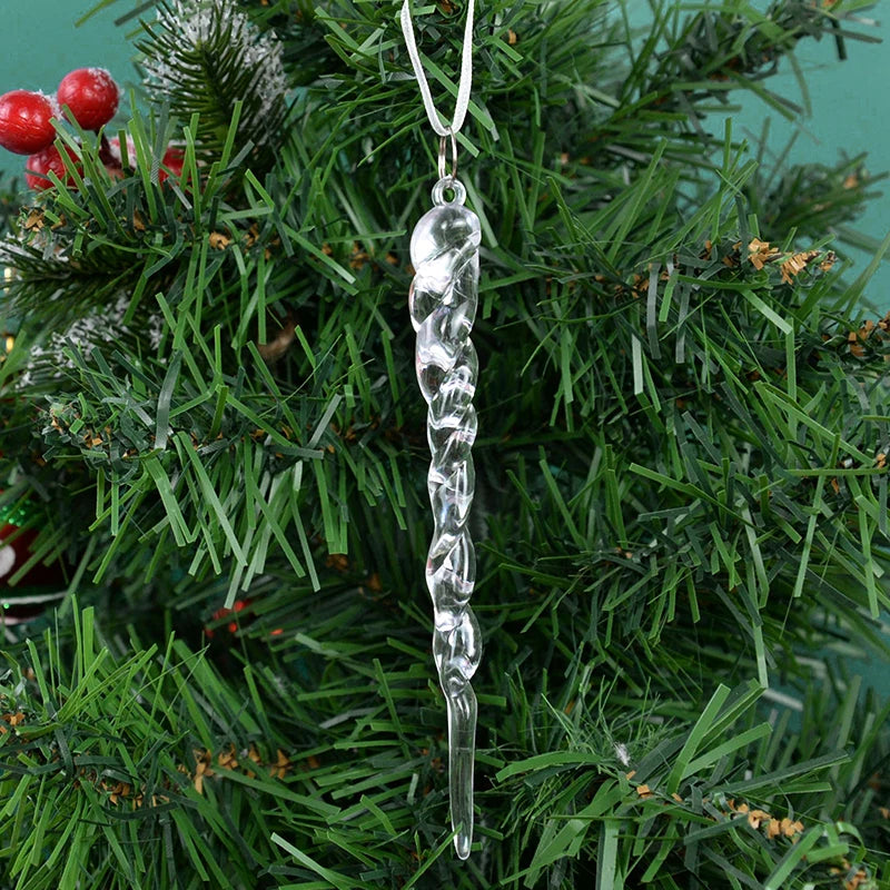 "5/10Pcs Acrylic Snowflake Ice Pendants – Elegant Hanging Ornaments for Xmas Tree & Home Decor 2024 Christmas & New Year 2025!"