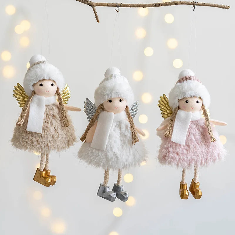 "Christmas Angel Doll Ornaments – Elegant Tree Pendants for 2024 Holiday Decor & New Year Gifts!"