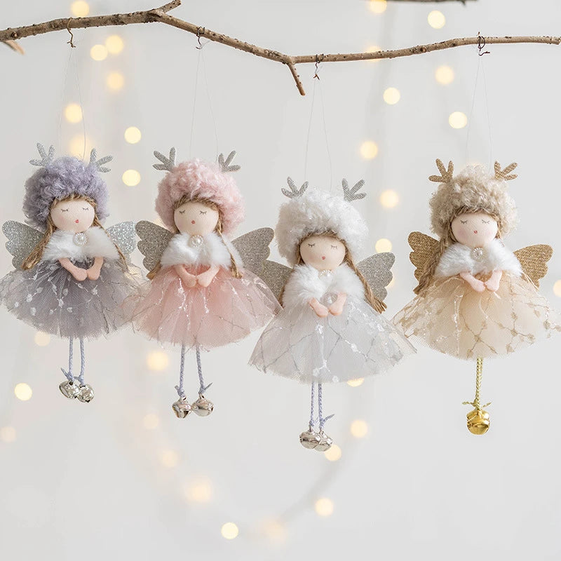 "Christmas Angel Doll Ornaments – Elegant Tree Pendants for 2024 Holiday Decor & New Year Gifts!"