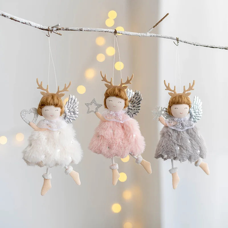 "Christmas Angel Doll Ornaments – Elegant Tree Pendants for 2024 Holiday Decor & New Year Gifts!"