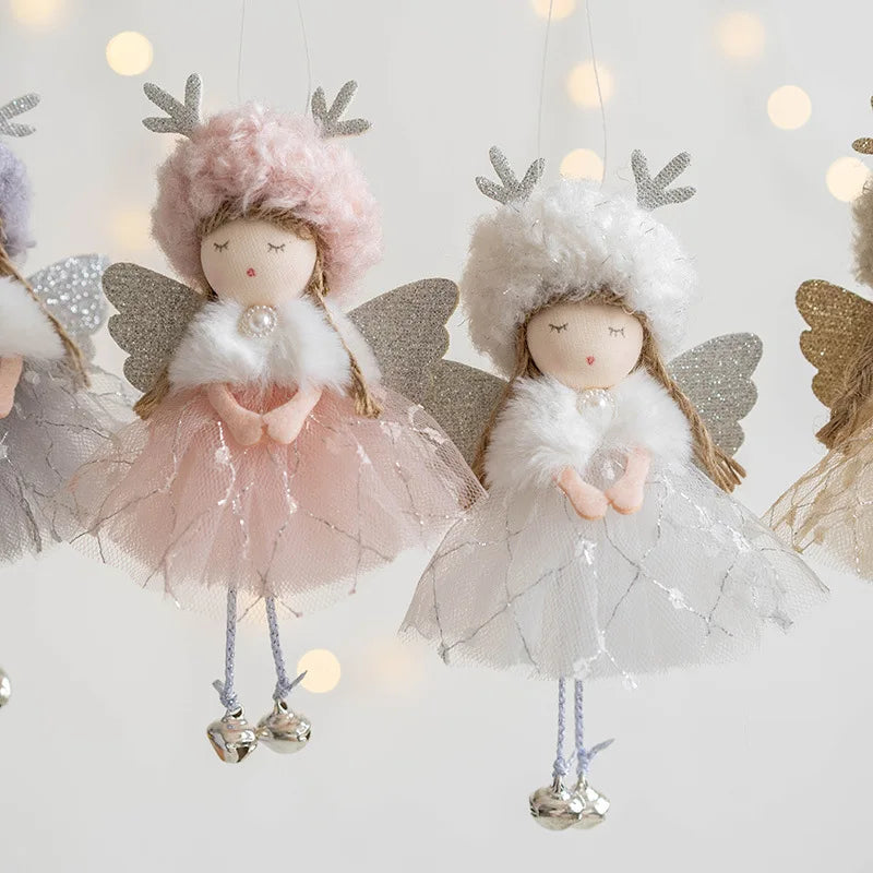 "Christmas Angel Doll Ornaments – Elegant Tree Pendants for 2024 Holiday Decor & New Year Gifts!"