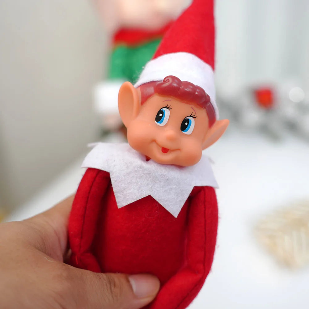 42cm Naughty Christmas Elf Plush Toy – Long Bendy Elf on the Shelf Doll for Fun Holiday Decor & Mischievous Festive Cheer!"